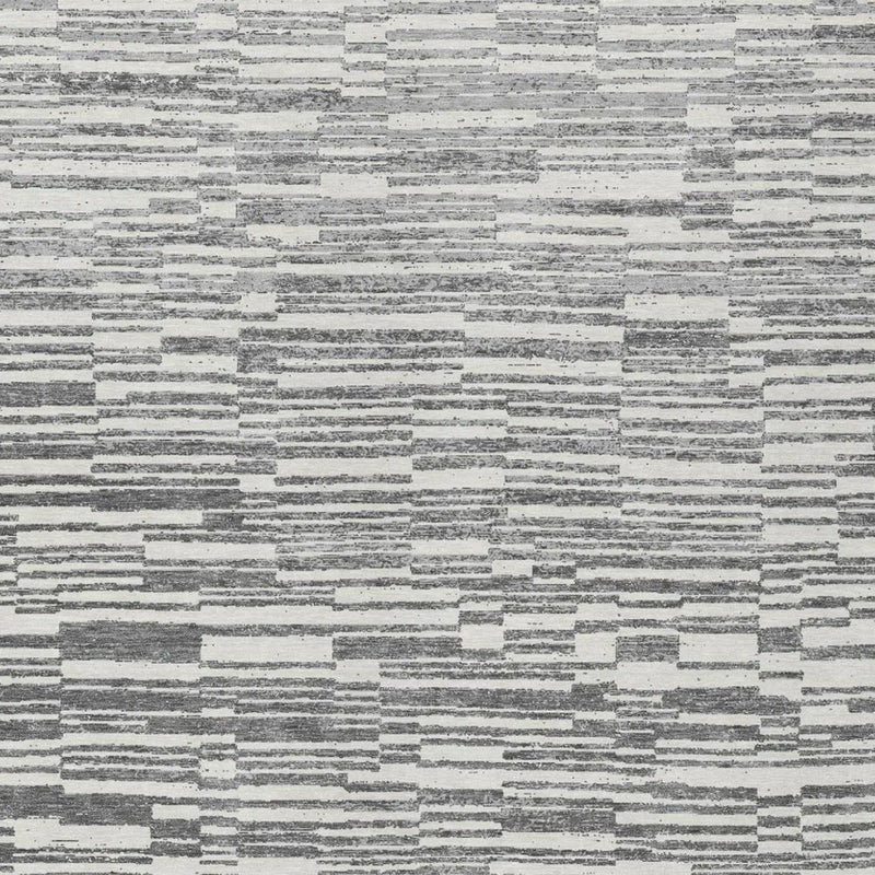 5' X 8' Graphite And Gray Striped Washable Indoor Outdoor Area Rug Homeroots Outdoor