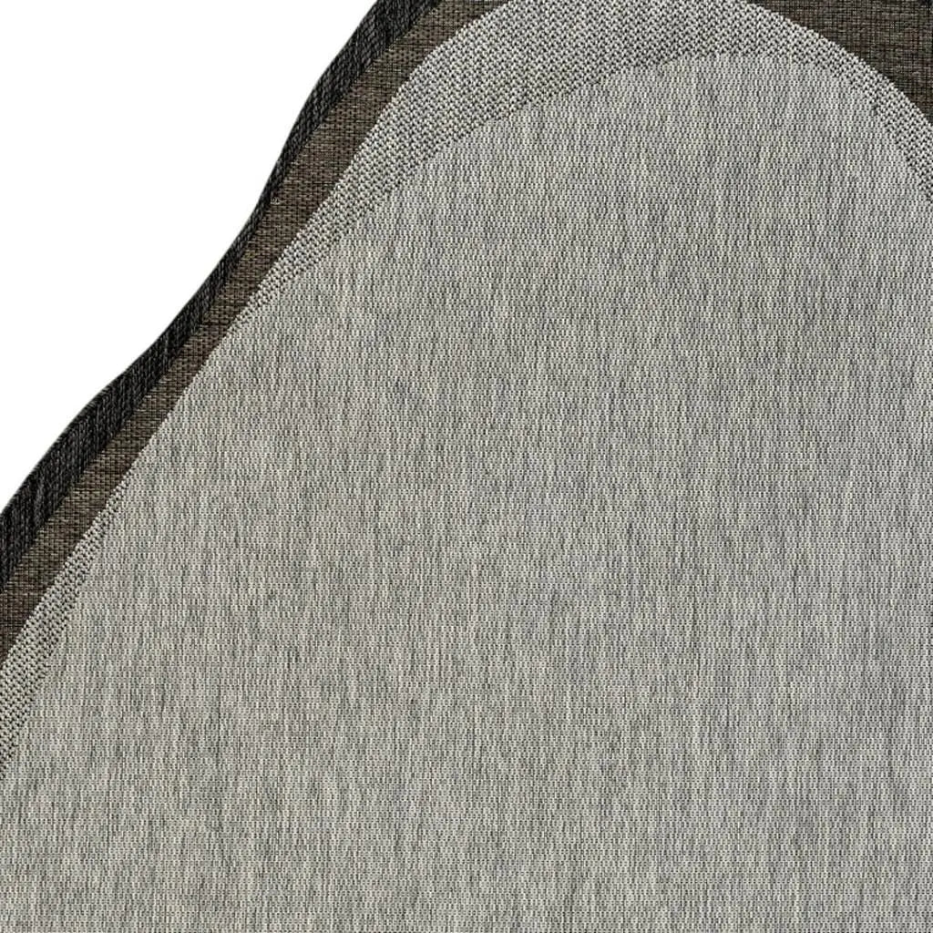 5' X 8' Gray And Black Abstract Indoor Outdoor Area Rug Homeroots Outdoor