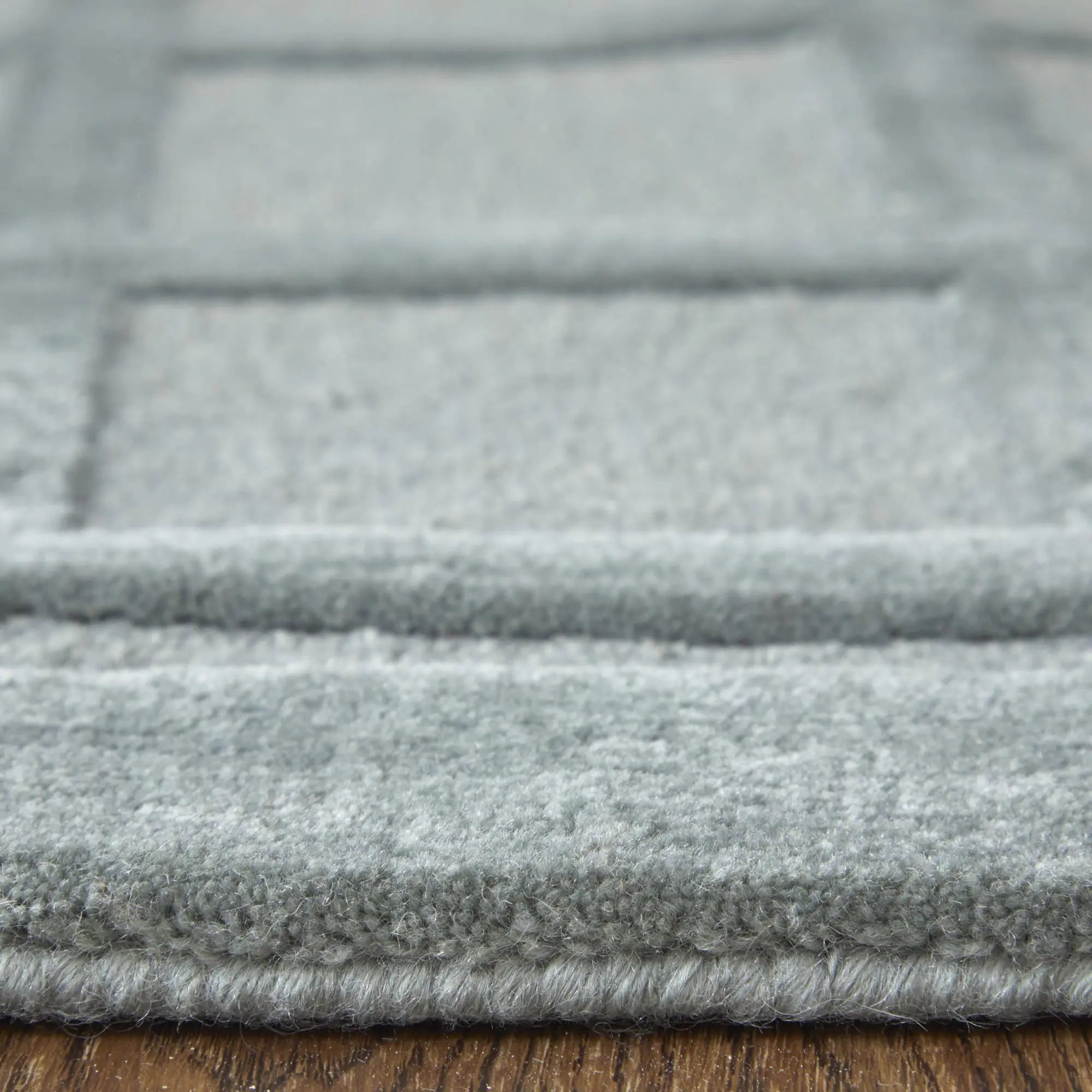 5' X 8' Gray And Blue Wool Geometric Hand Knotted Area Rug Homeroots Home Decor