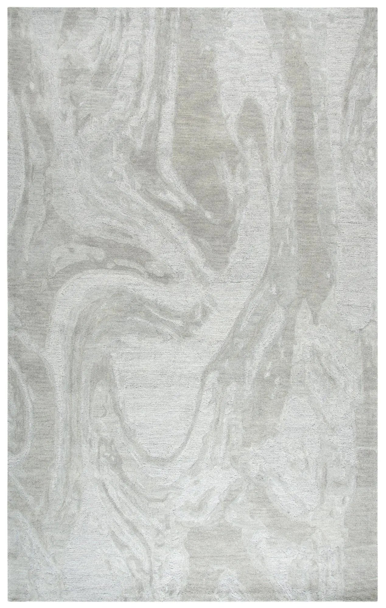5' X 8' Gray And Dark Gray Wool Abstract Hand Tufted Area Rug Homeroots Home Decor