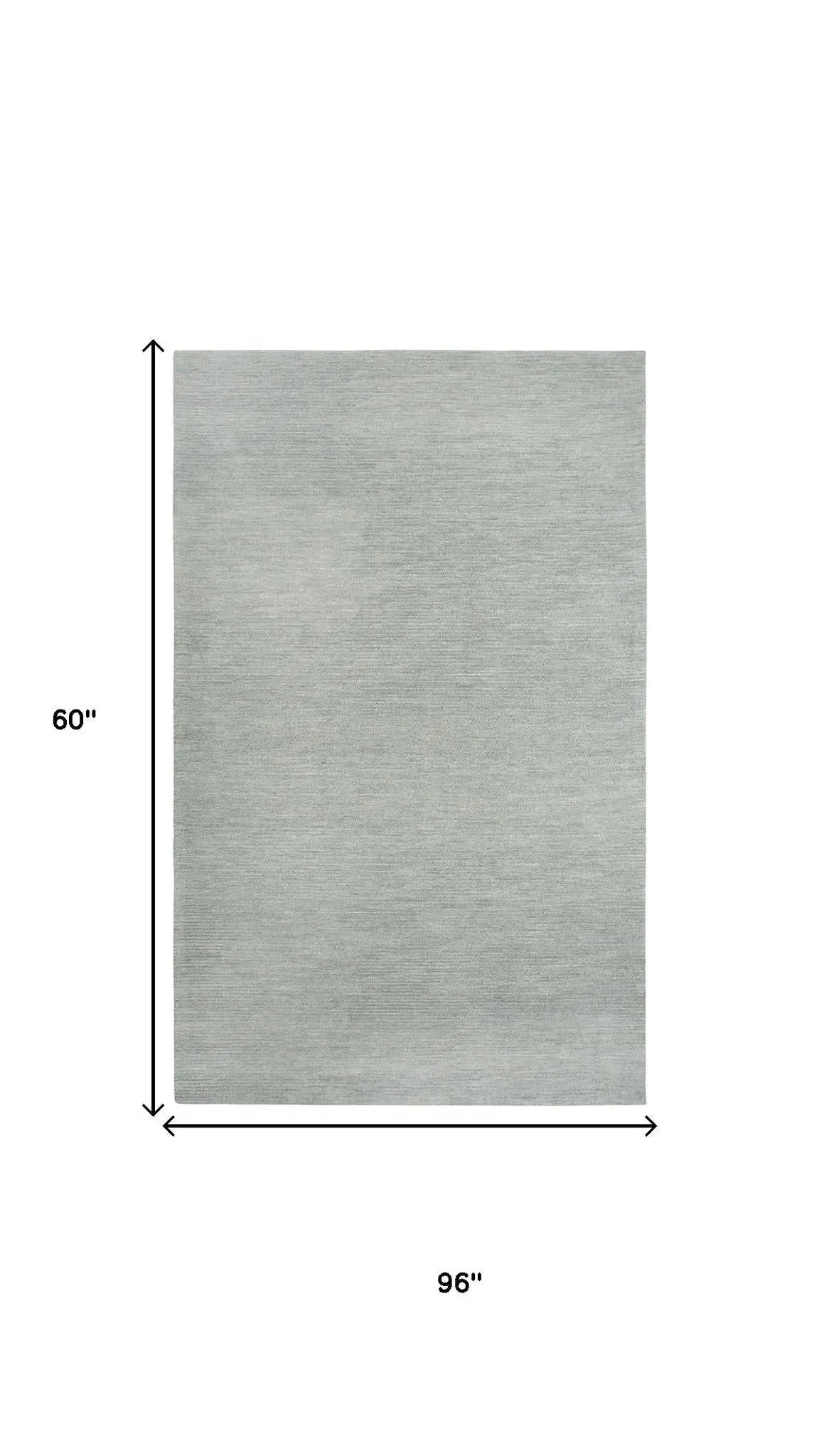 5' X 8' Gray And Dark Gray Wool Hand Tufted Area Rug Homeroots Home Decor