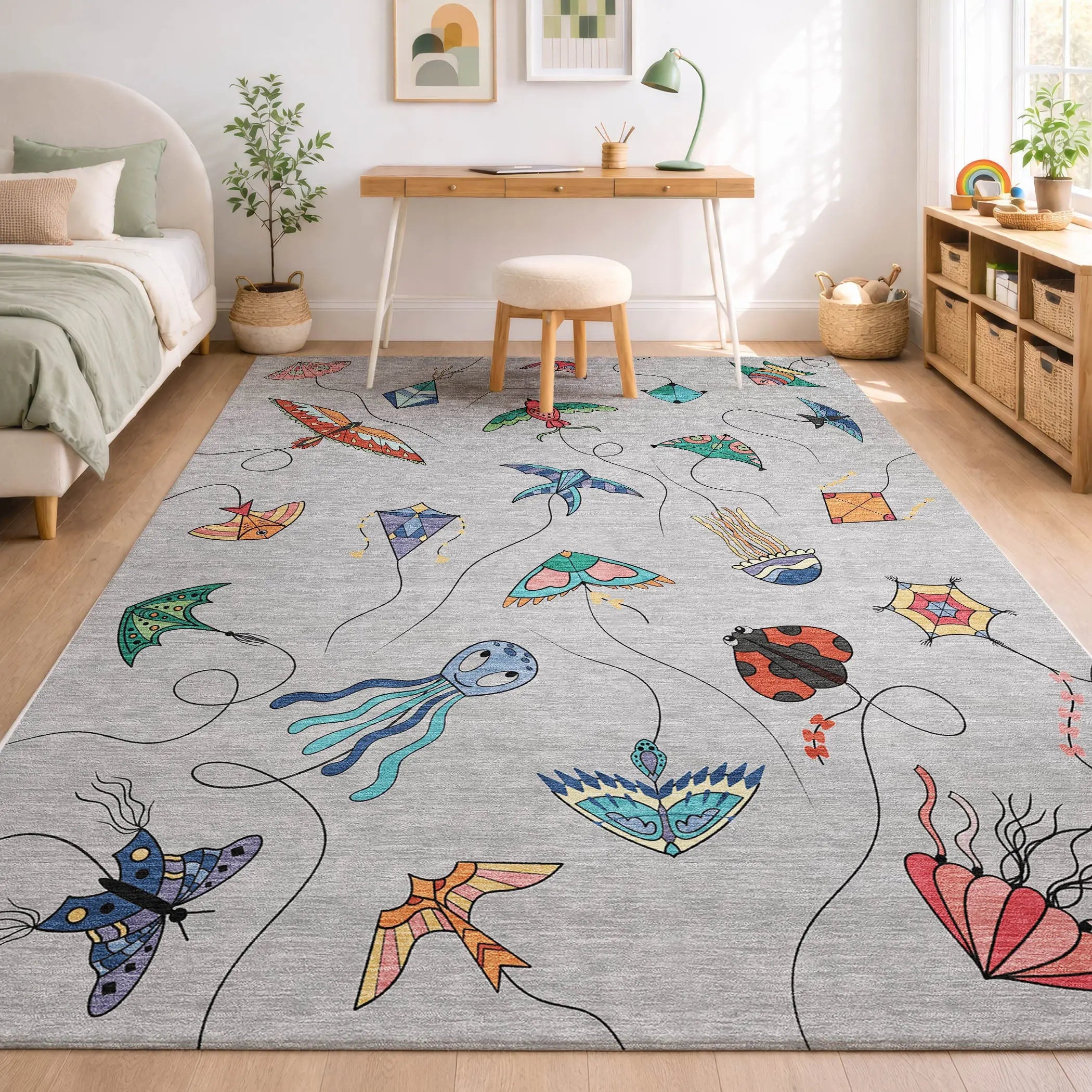 5' X 8' Gray And Gold Geometric Washable Indoor Outdoor Area Rug Homeroots Outdoor