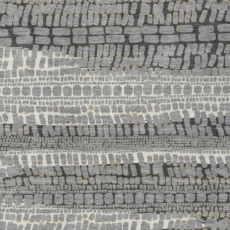 5' X 8' Gray And Graphite Abstract Washable Indoor Outdoor Area Rug Homeroots Outdoor