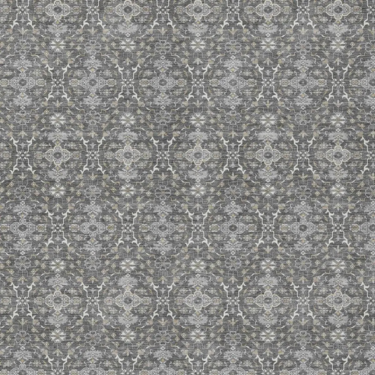 5' X 8' Gray And Graphite Oriental Washable Indoor Outdoor Area Rug Homeroots Outdoor