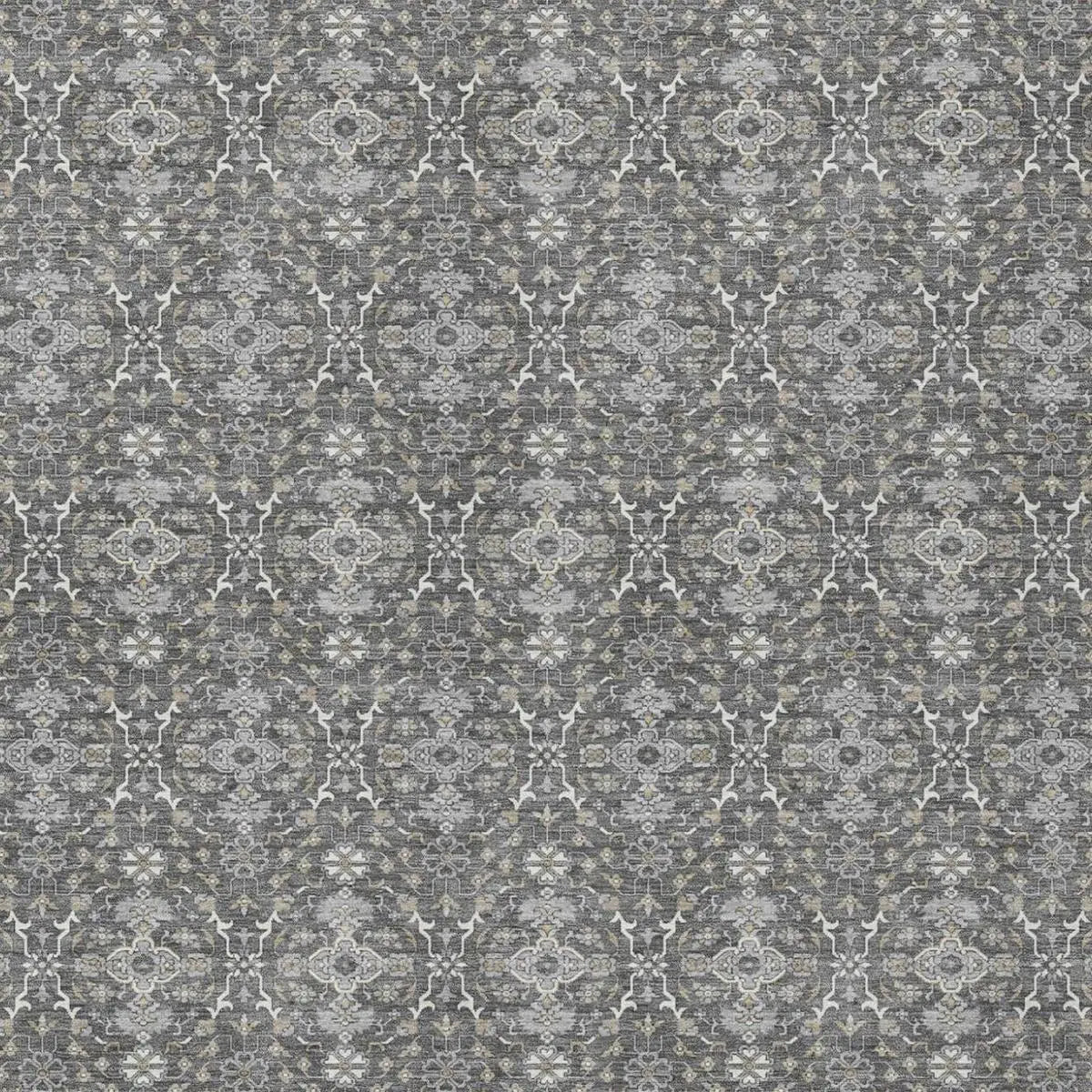 5' X 8' Gray And Graphite Oriental Washable Indoor Outdoor Area Rug Homeroots Outdoor