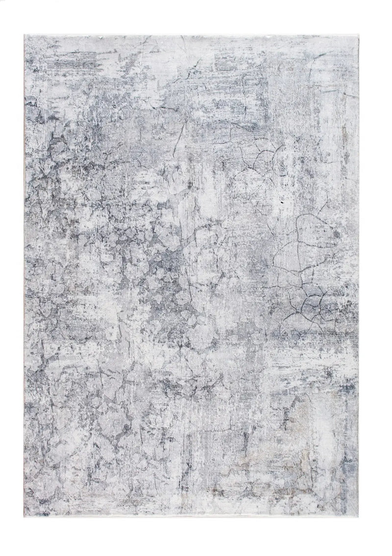 5' X 8' Gray And Ivory Abstract Area Rug Homeroots Home Decor