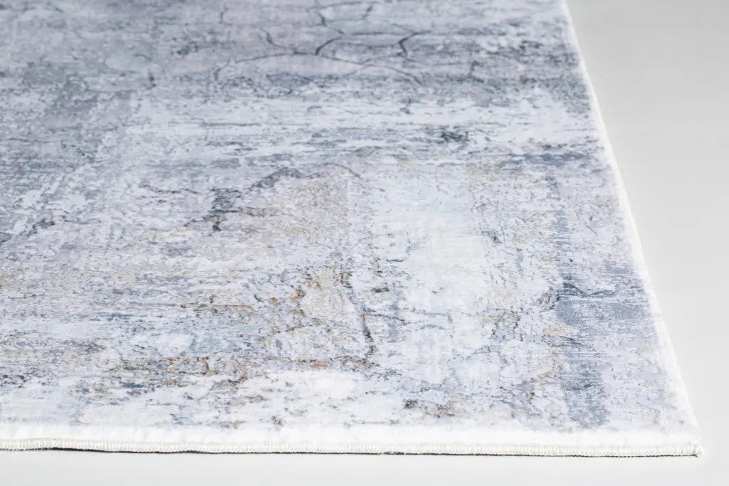 5' X 8' Gray And Ivory Abstract Area Rug Homeroots Home Decor