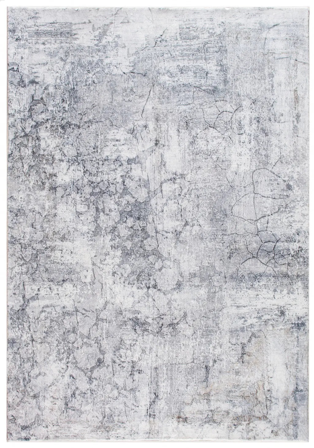 5' X 8' Gray And Ivory Abstract Area Rug Homeroots Home Decor