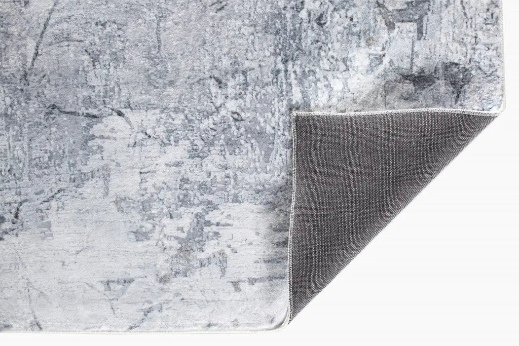 5' X 8' Gray And Ivory Abstract Area Rug Homeroots Home Decor