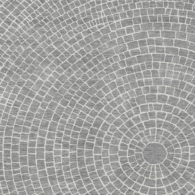 5' X 8' Gray And Ivory Geometric Washable Indoor Outdoor Area Rug Homeroots Outdoor