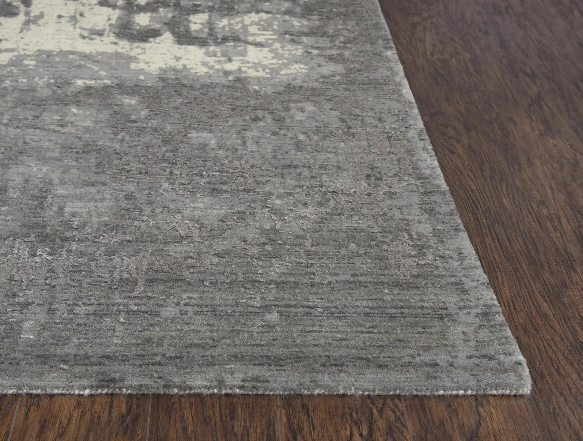 5' X 8' Gray And Ivory New Zealand Lambs Wool Abstract Hand Carved Handmade Area Rug Homeroots Home Decor
