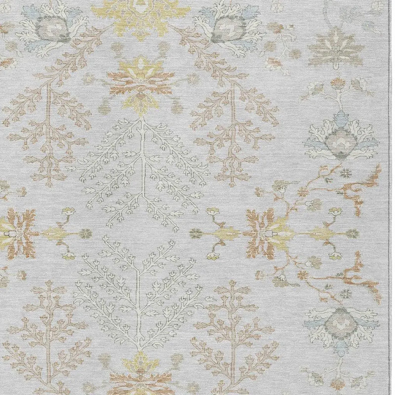 5' X 8' Gray And Ivory Oriental Washable Indoor Outdoor Area Rug Homeroots Outdoor