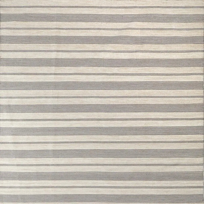 5' X 8' Gray And Ivory Striped Dhurrie Hand Woven Stain Resistant Area Rug Homeroots Outdoor