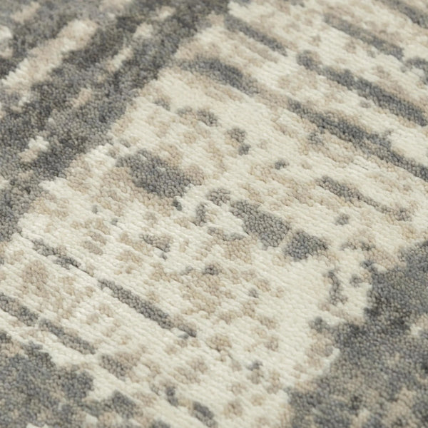 5' X 8' Gray And Light Gray New Zealand Lambs Wool Abstract Hand Carved Handmade Area Rug Homeroots Home Decor