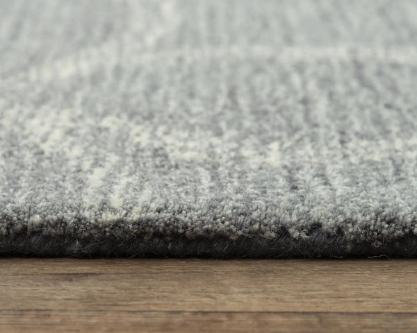 5' X 8' Gray And Light Gray Wool Trellis Hand Tufted Area Rug Homeroots Home Decor