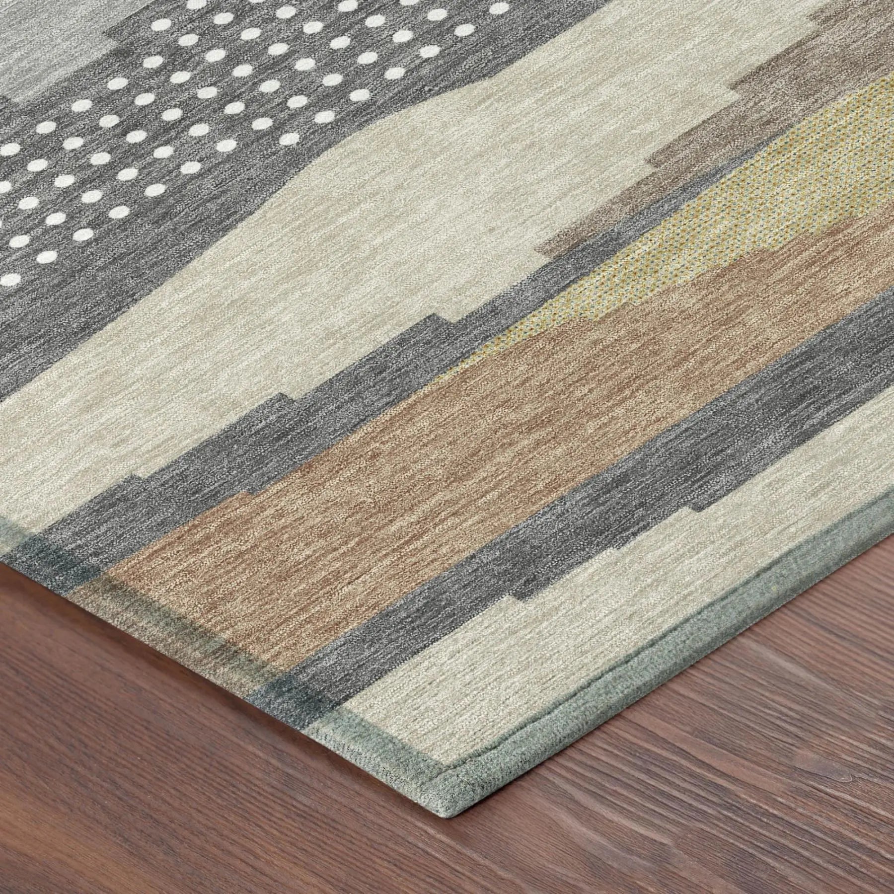 5' X 8' Gray And Pewter Abstract Washable Indoor Outdoor Area Rug Homeroots Outdoor
