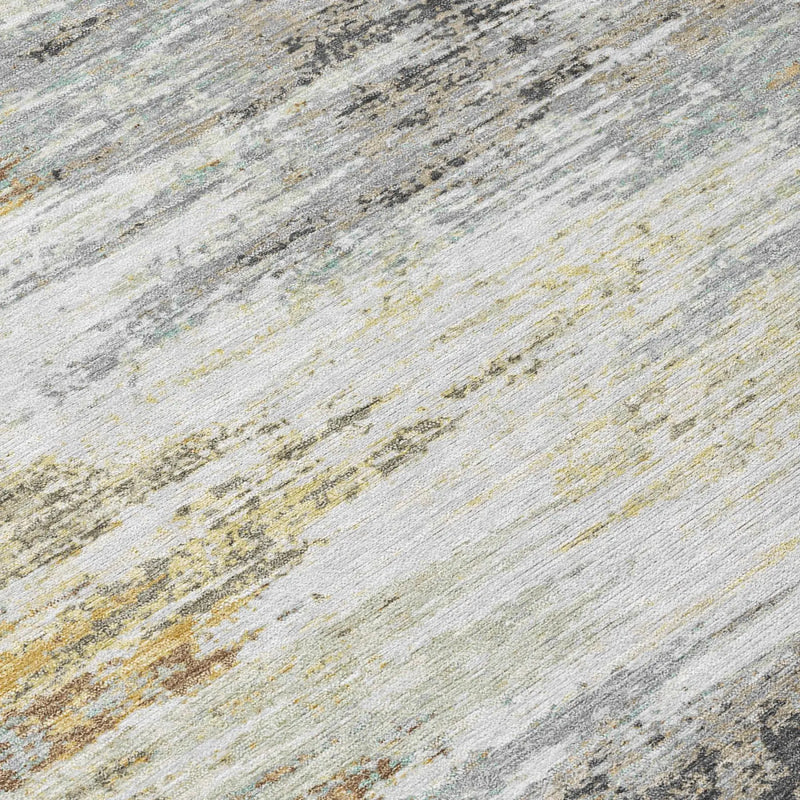 5' X 8' Gray And Silver Abstract Washable Indoor Outdoor Area Rug Homeroots Outdoor
