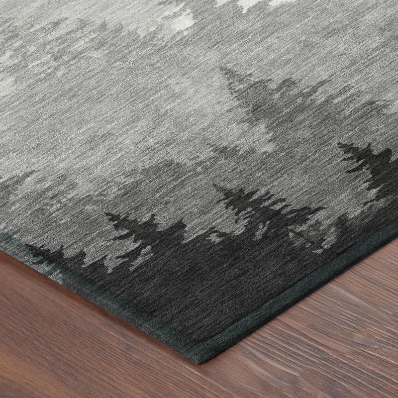 5' X 8' Gray And Silver Floral Washable Indoor Outdoor Area Rug Homeroots Outdoor