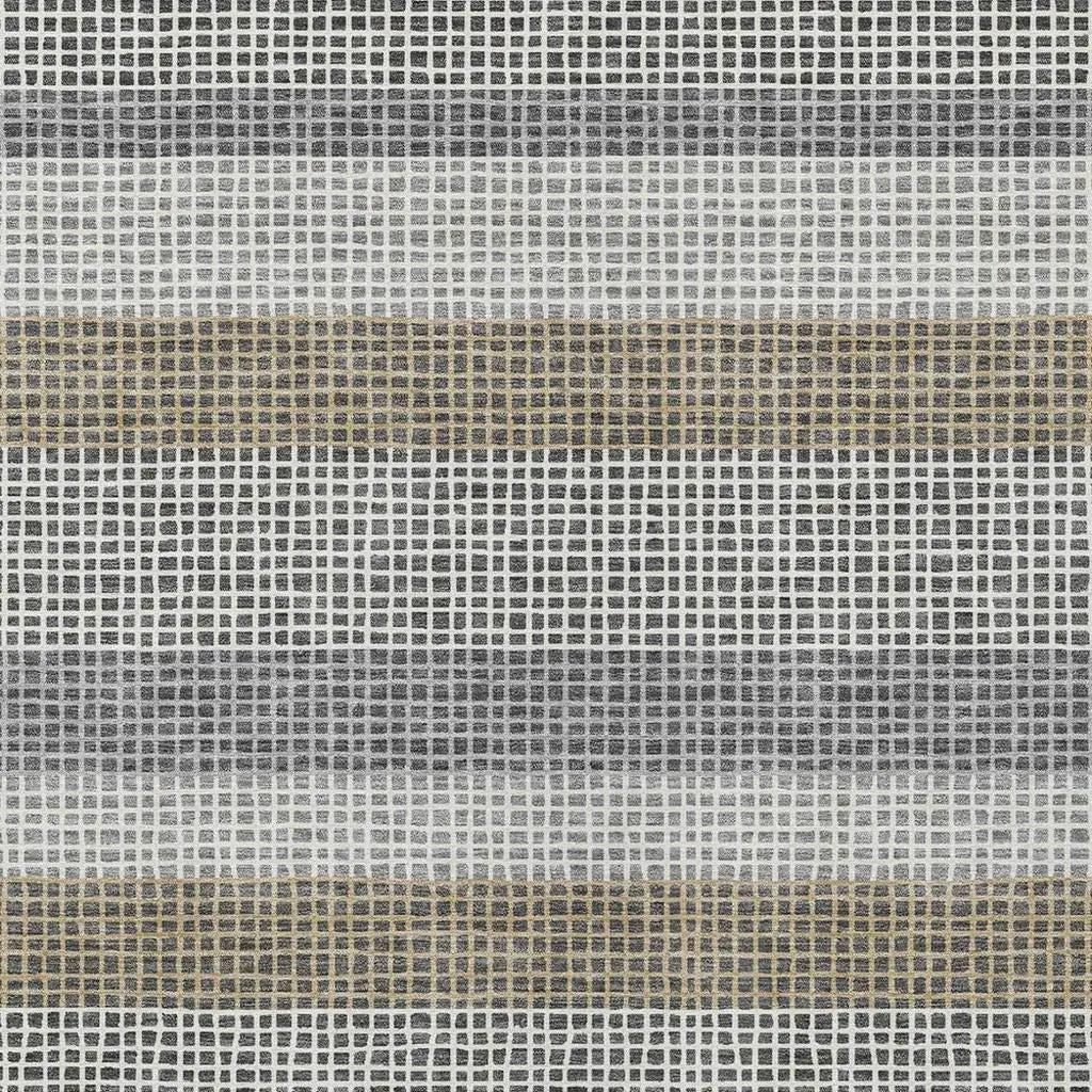 5' X 8' Gray And Silver Striped Washable Indoor Outdoor Area Rug Homeroots Outdoor