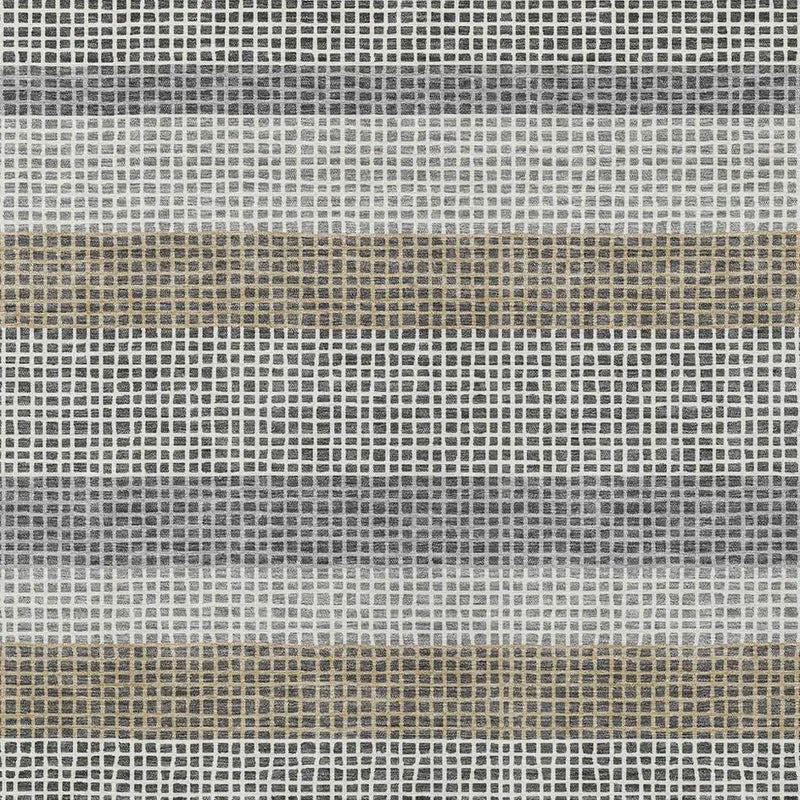 5' X 8' Gray And Silver Striped Washable Indoor Outdoor Area Rug Homeroots Outdoor