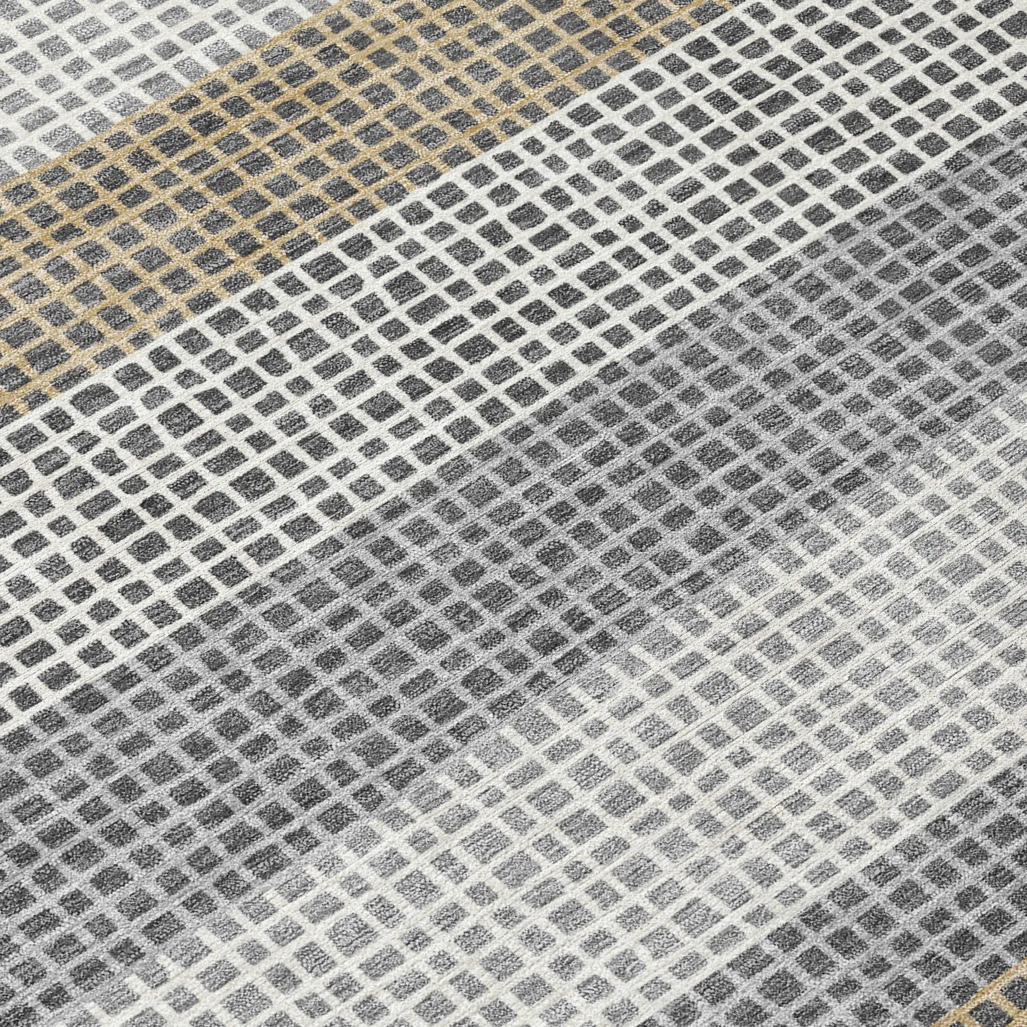5' X 8' Gray And Silver Striped Washable Indoor Outdoor Area Rug Homeroots Outdoor