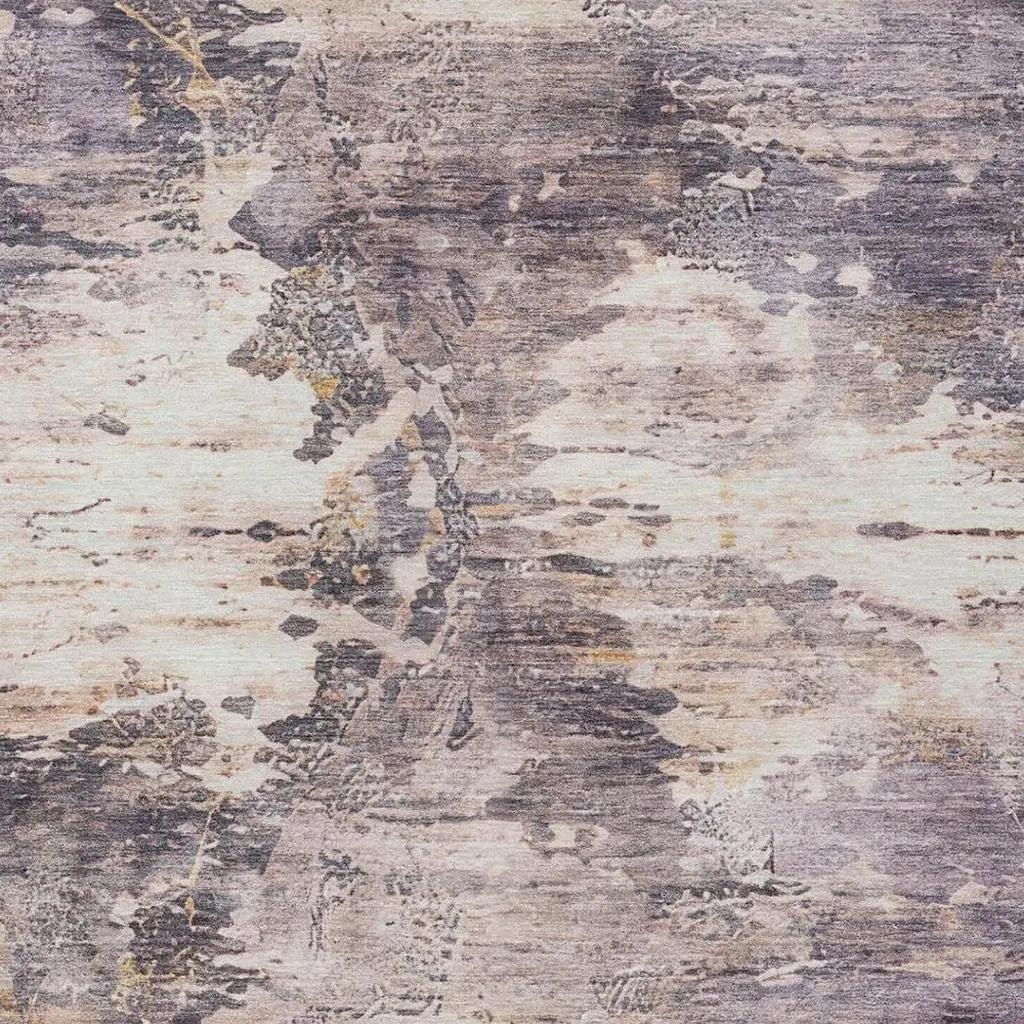 5' X 8' Gray And Tan Abstract Washable Indoor Outdoor Area Rug Homeroots Outdoor
