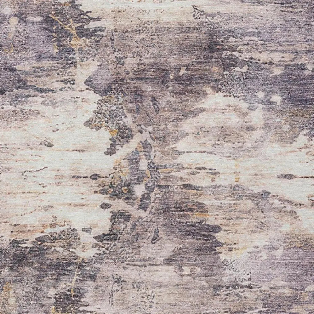 5' X 8' Gray And Tan Abstract Washable Indoor Outdoor Area Rug Homeroots Outdoor