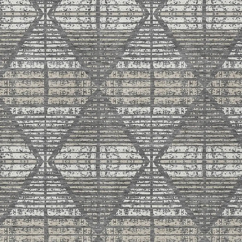 5' X 8' Gray And Taupe Geometric Washable Indoor Outdoor Area Rug Homeroots Outdoor