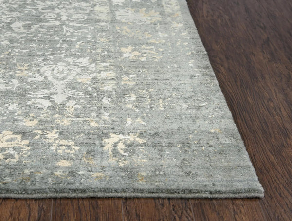 5' X 8' Gray Beige And Ivory New Zealand Lambs Wool Oriental Hand Carved Handmade Area Rug Homeroots Home Decor