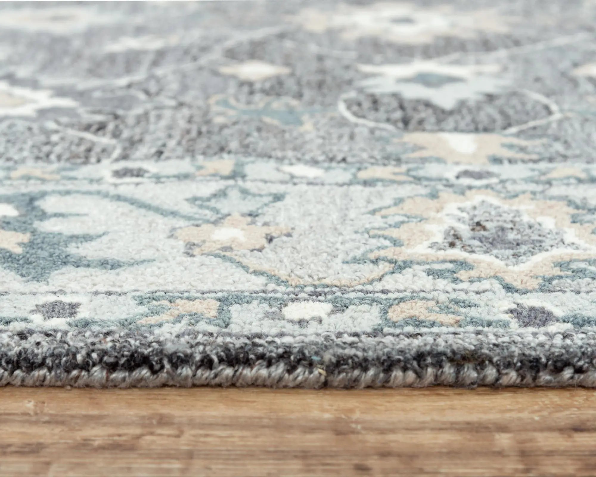 5' X 8' Gray Blue And Ivory Oriental Hand Tufted Area Rug Homeroots Home Decor