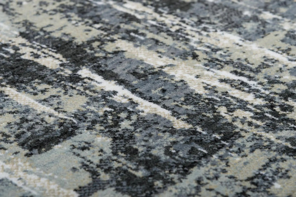 5' X 8' Gray Charcoal Beige And Ivory Abstract Hand Carved Handmade Area Rug Homeroots Home Decor