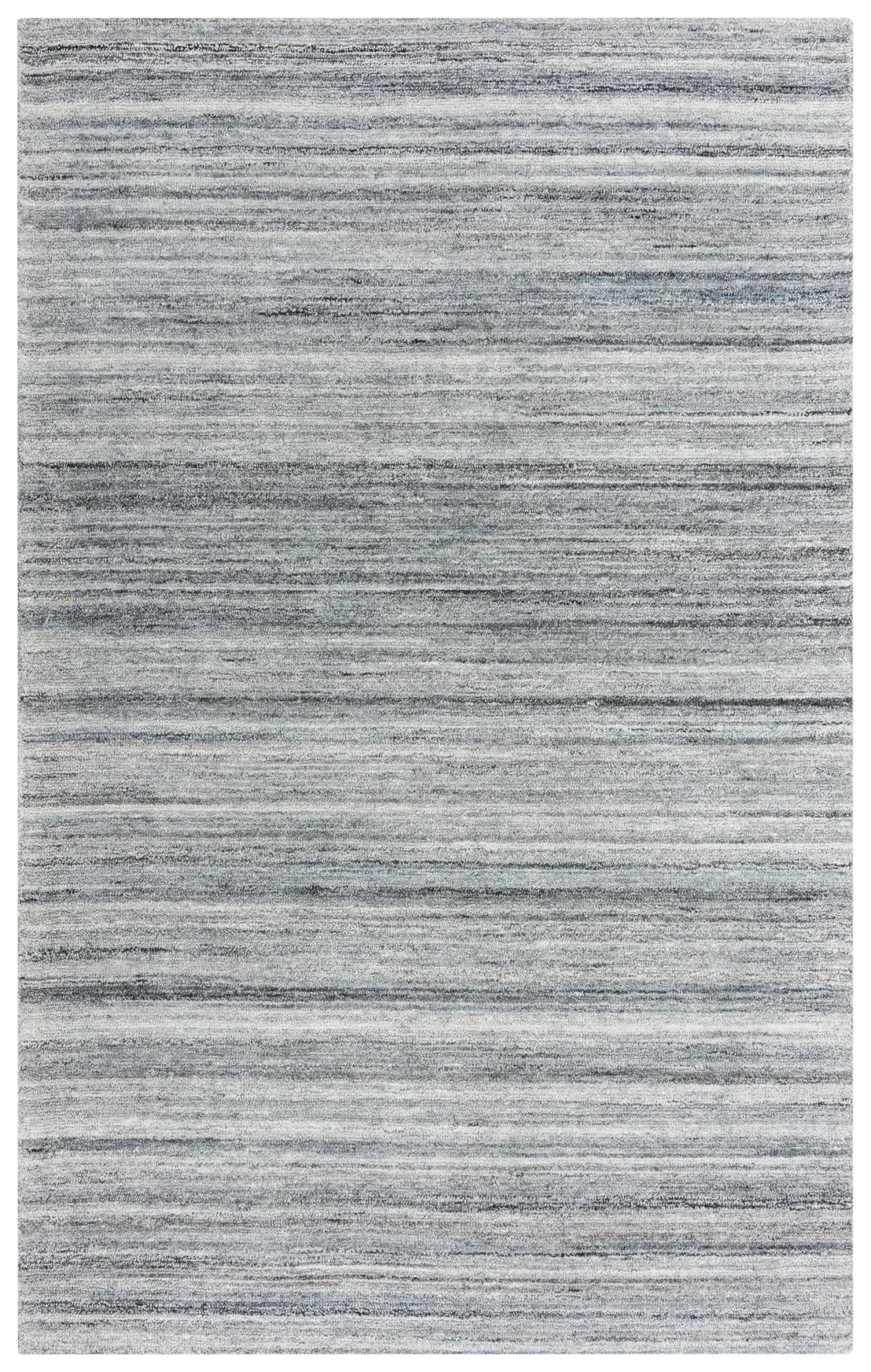 5' X 8' Gray Dark Gray And Ivory Striped Hand Tufted Area Rug Homeroots Home Decor