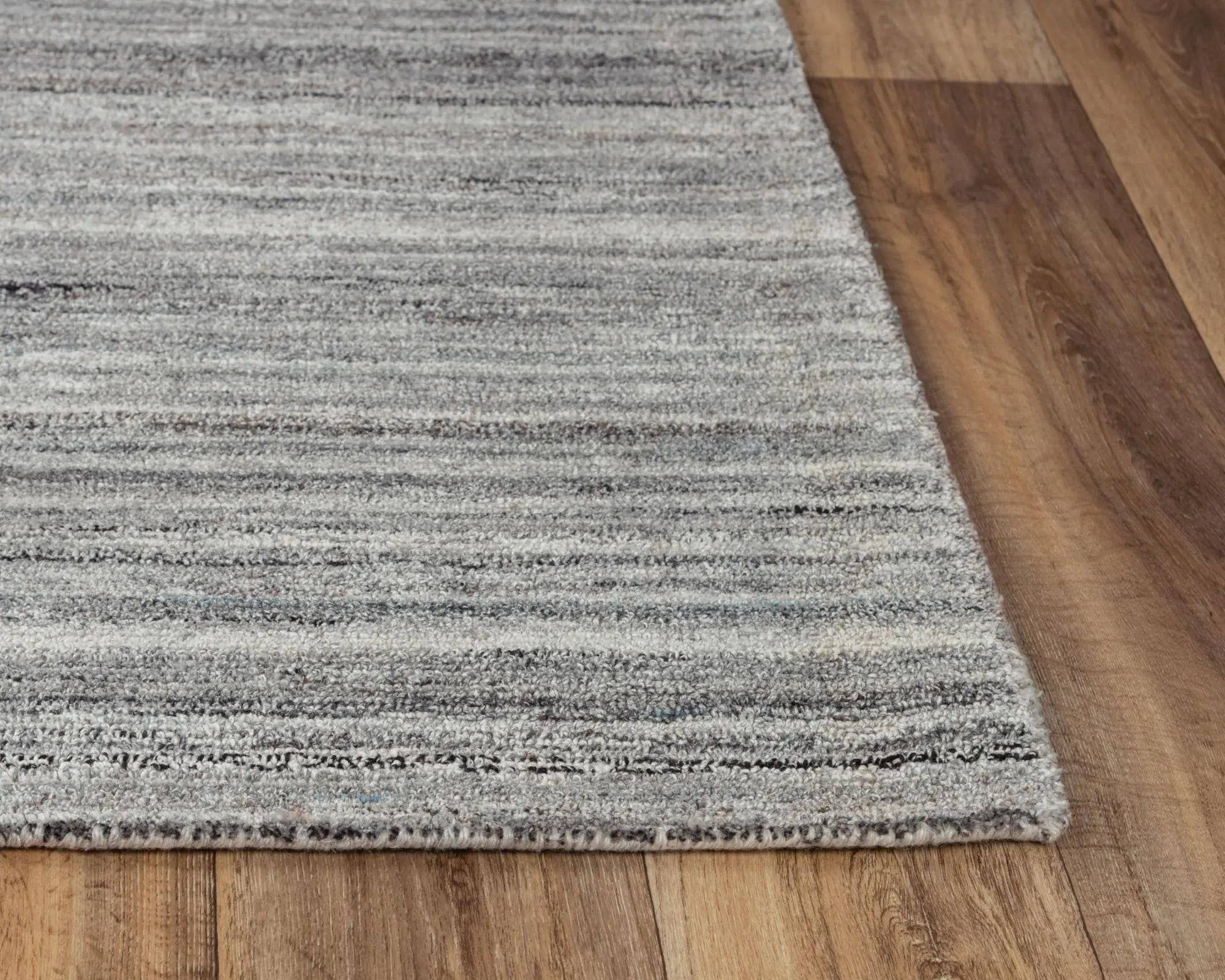 5' X 8' Gray Dark Gray And Ivory Striped Hand Tufted Area Rug Homeroots Home Decor