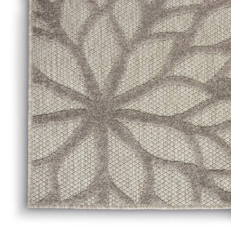 5' X 8' Gray Floral Indoor Outdoor Area Rug Homeroots Outdoor