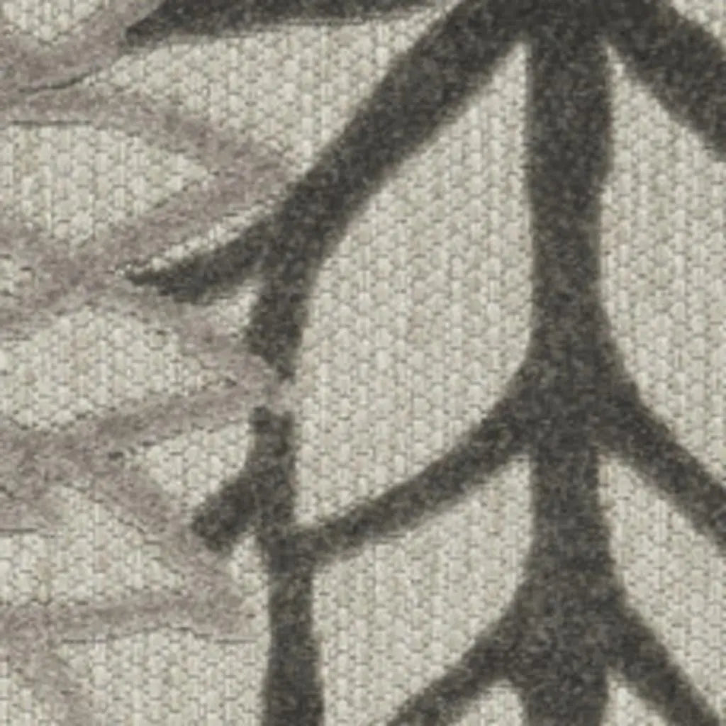 5' X 8' Gray Floral Indoor Outdoor Area Rug Homeroots Outdoor