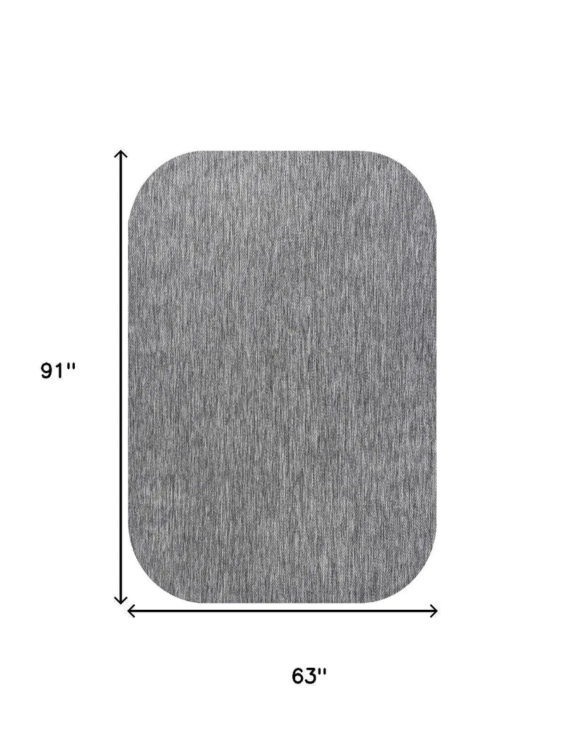 5' X 8' Gray Indoor Outdoor Area Rug Homeroots Outdoor