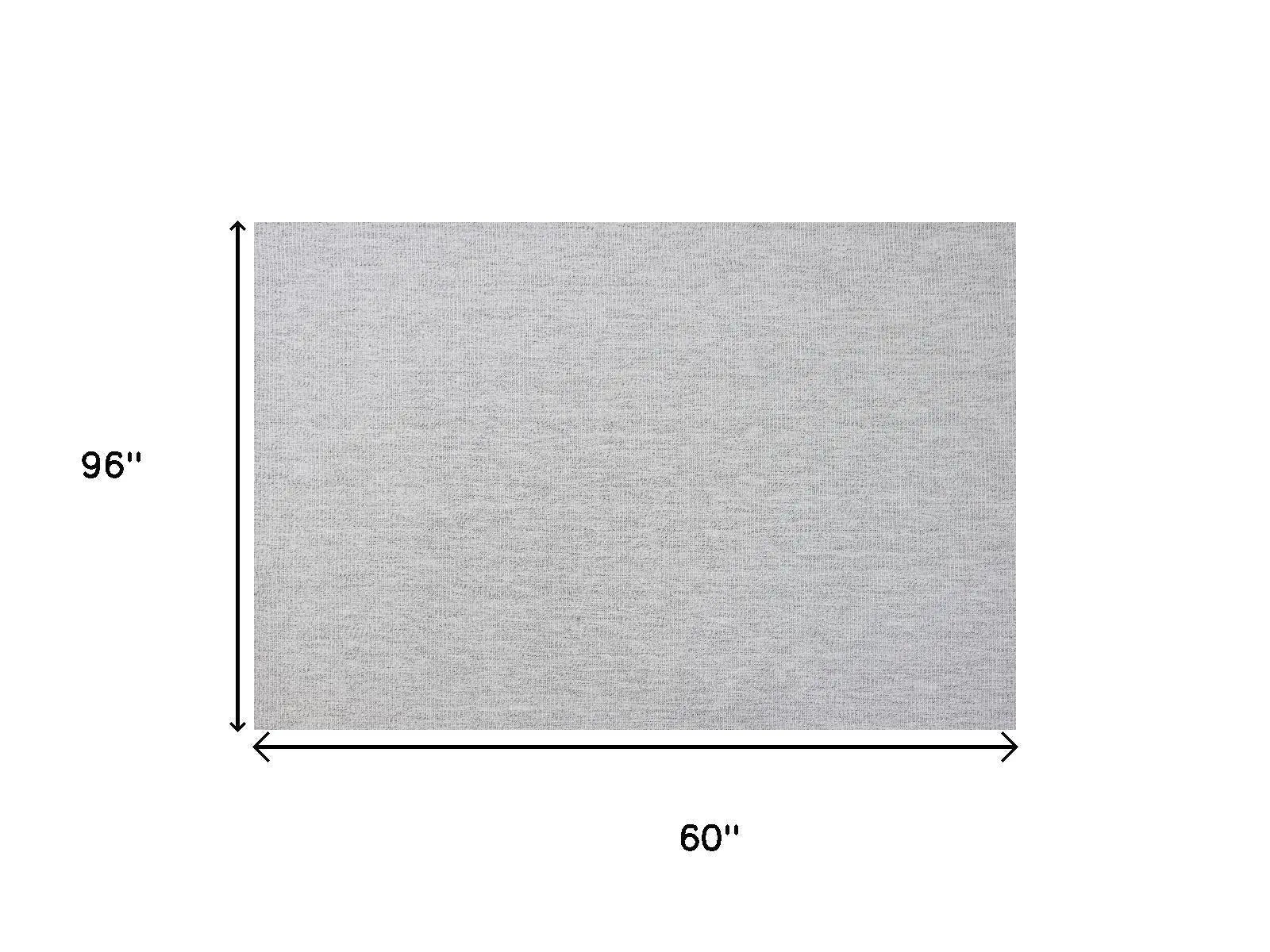 5' X 8' Gray Indoor Outdoor Area Rug Homeroots Outdoor