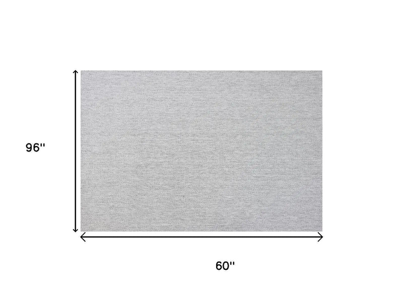 5' X 8' Gray Indoor Outdoor Area Rug Homeroots Outdoor