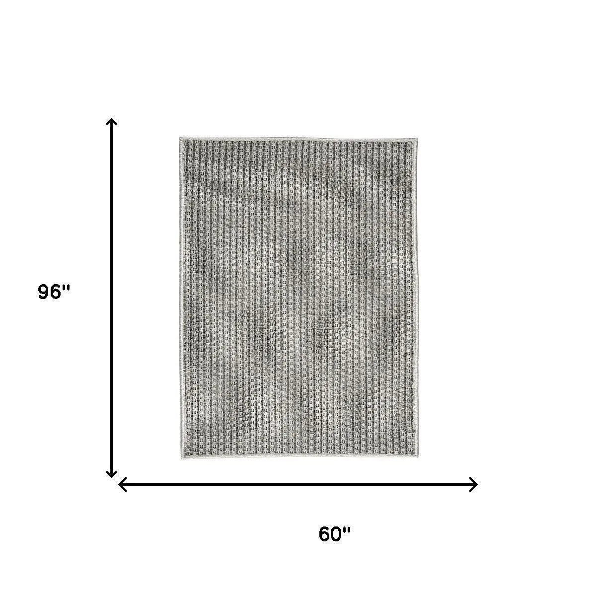 5' X 8' Gray Indoor Outdoor Area Rug Homeroots Outdoor