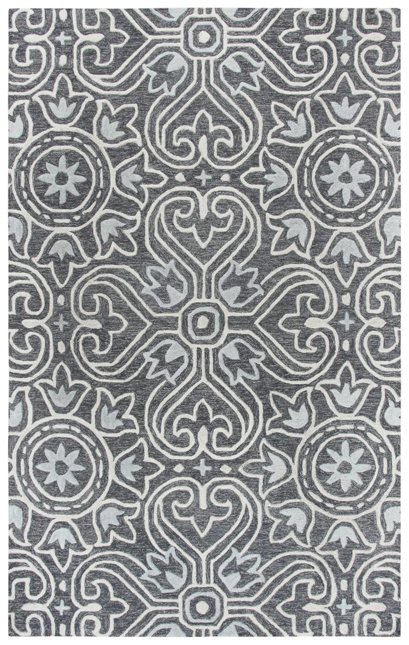 5' X 8' Gray Light Gray And Natural Wool Moroccan Hand Tufted Area Rug Homeroots Home Decor