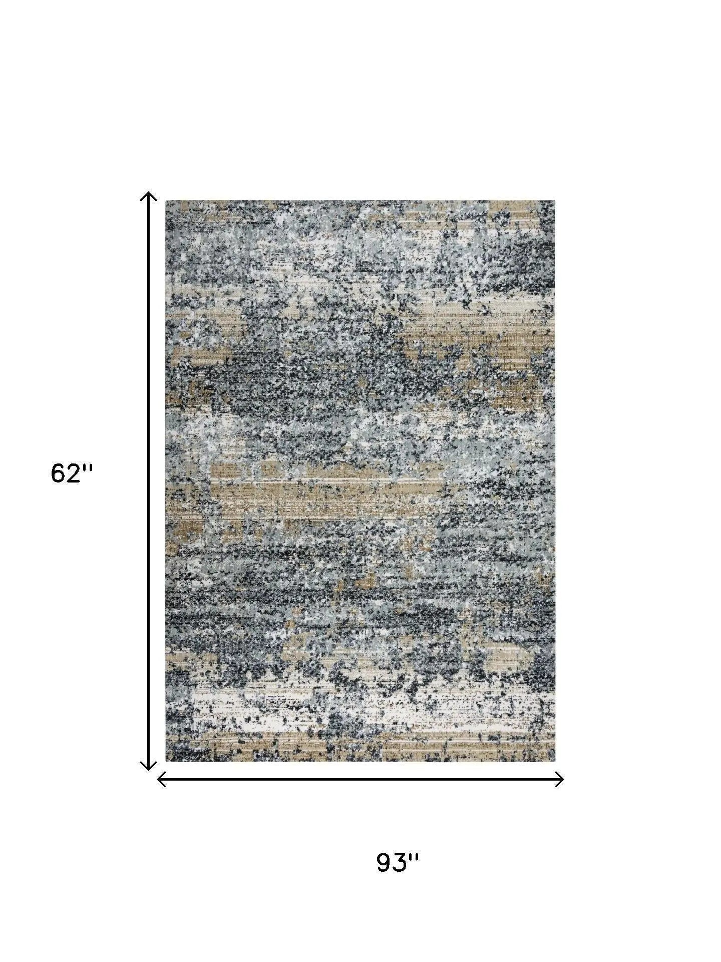 5' X 8' Gray Light Gray Brown Beige And Ivory Abstract Hand Carved Handmade Area Rug Homeroots Home Decor