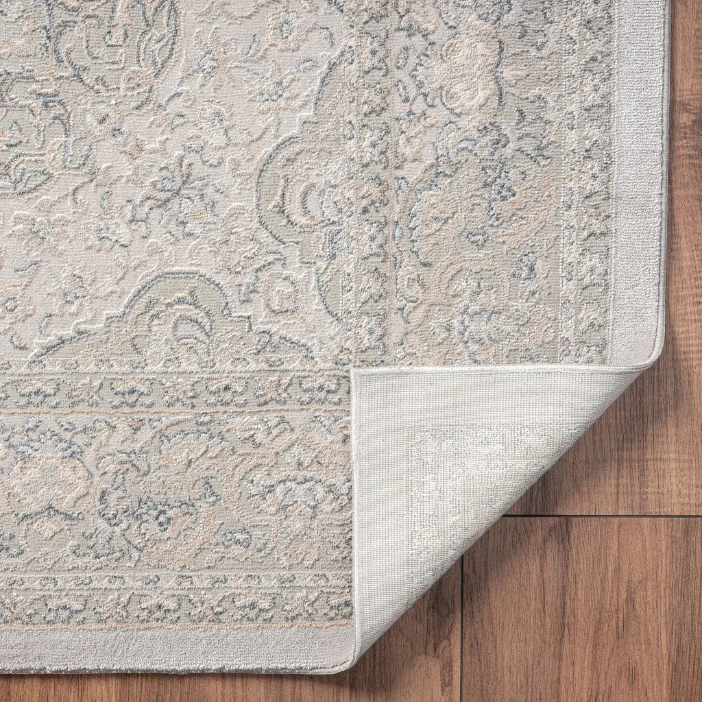 5' X 8' Gray Medallion Area Rug Homeroots Home Decor