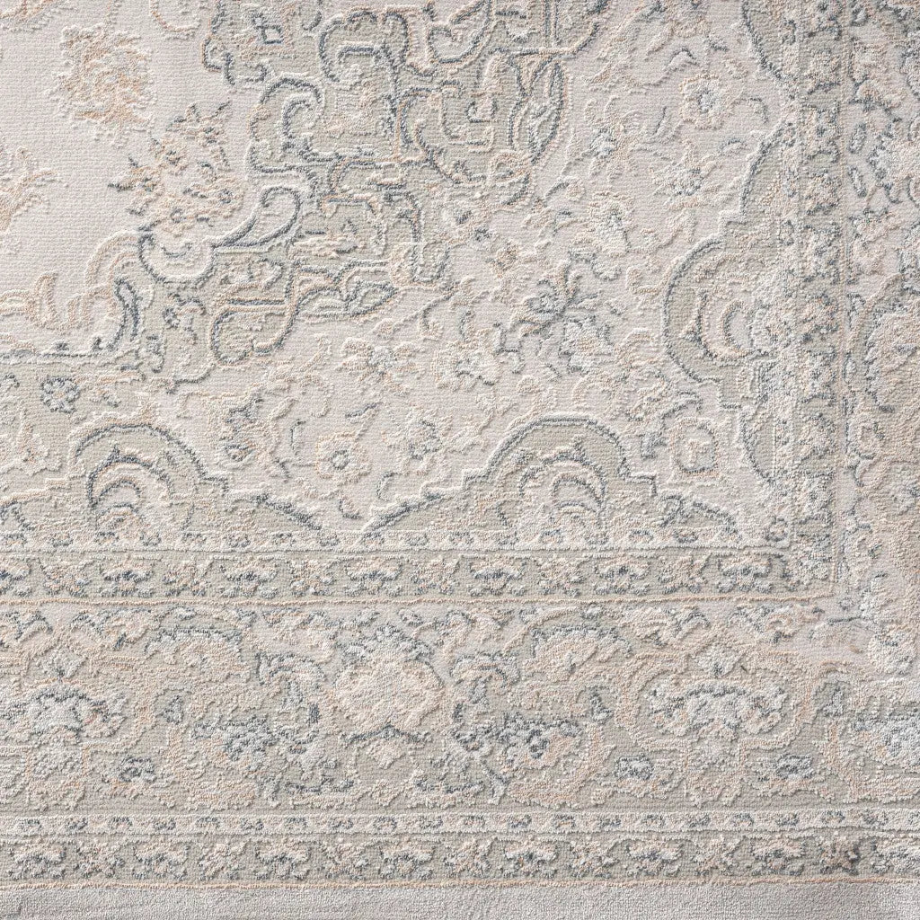 5' X 8' Gray Medallion Area Rug Homeroots Home Decor