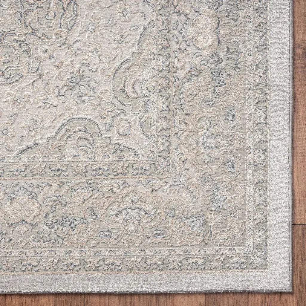 5' X 8' Gray Medallion Area Rug Homeroots Home Decor