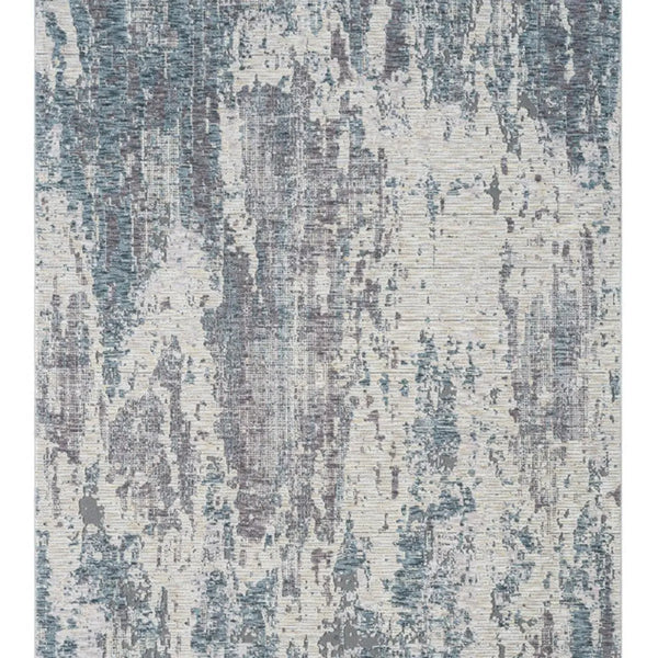 5' X 8' Gray and Ivory Abstract Area Rug Homeroots Home Decor