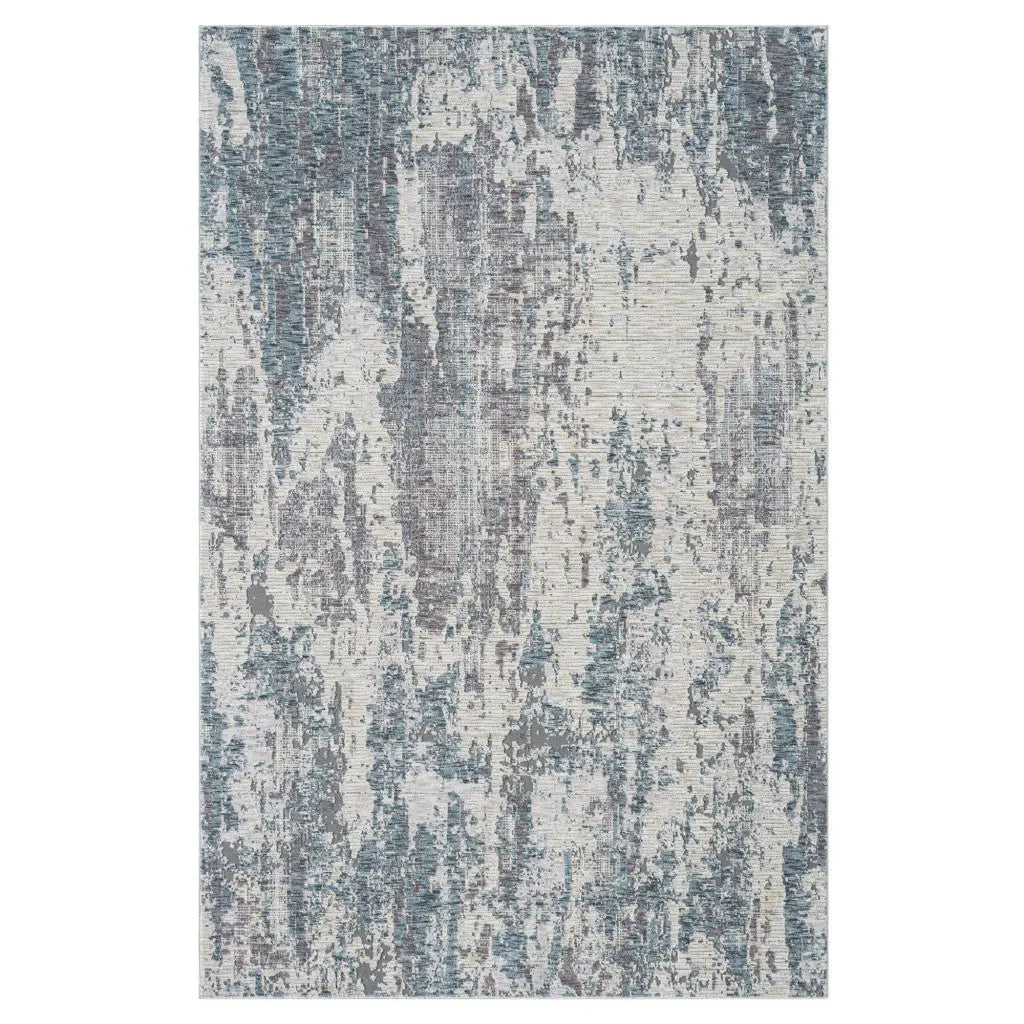 5' X 8' Gray and Ivory Abstract Area Rug Homeroots Home Decor