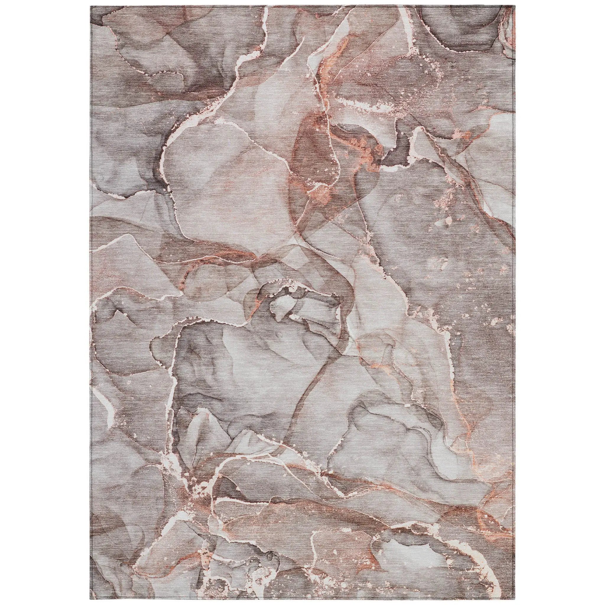 5' X 8' Gray and Red Abstract Washable Non Skid Indoor Outdoor Area Rug Homeroots Outdoor