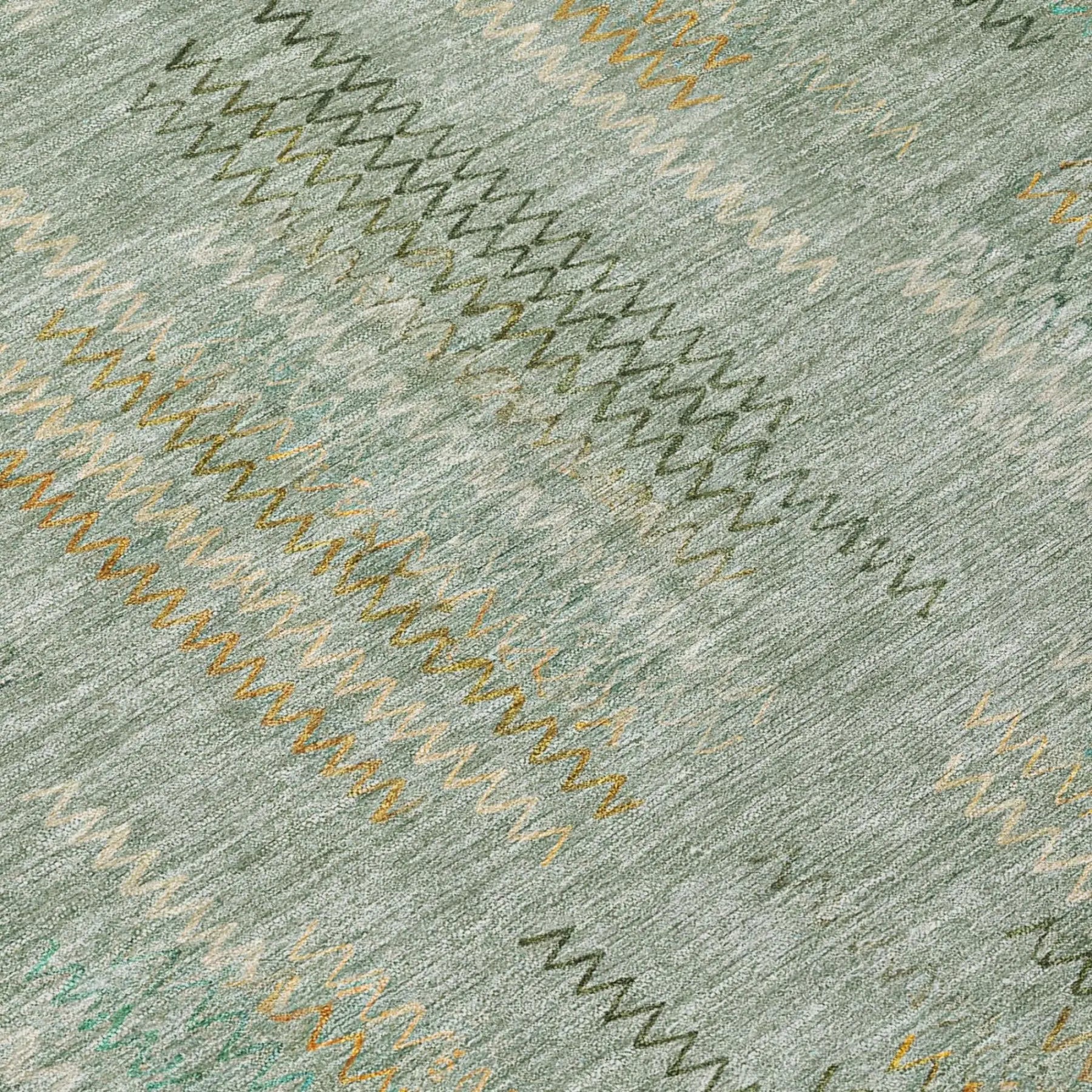 5' X 8' Green And Beige Abstract Washable Indoor Outdoor Area Rug Homeroots Outdoor