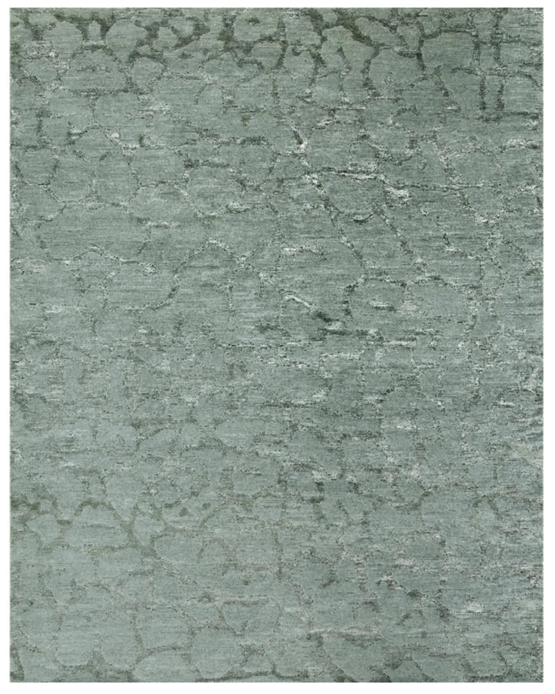 5' X 8' Green And Blue Abstract Hand Knotted Area Rug Homeroots Home Decor