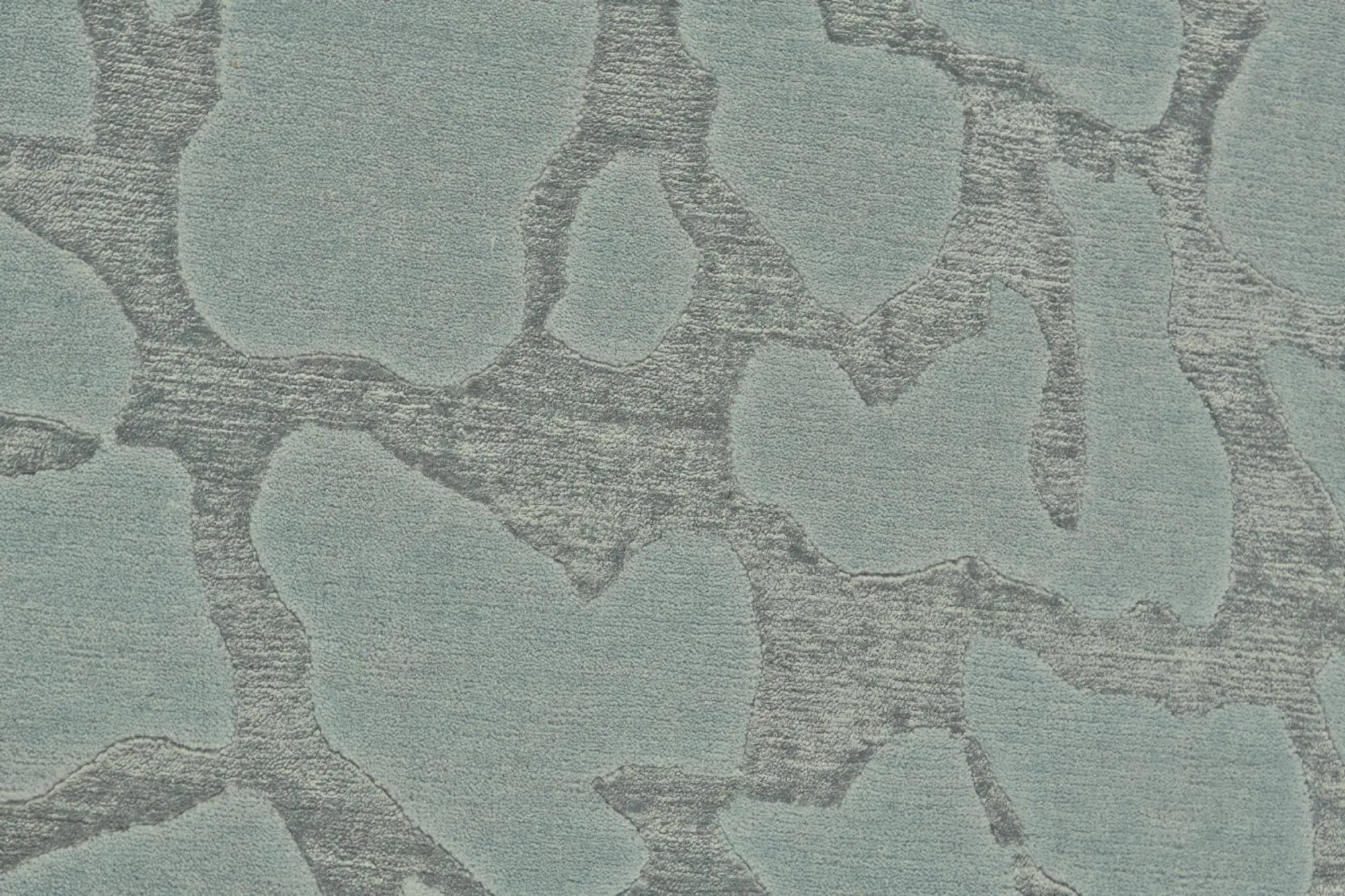 5' X 8' Green And Blue Abstract Hand Knotted Area Rug Homeroots Home Decor